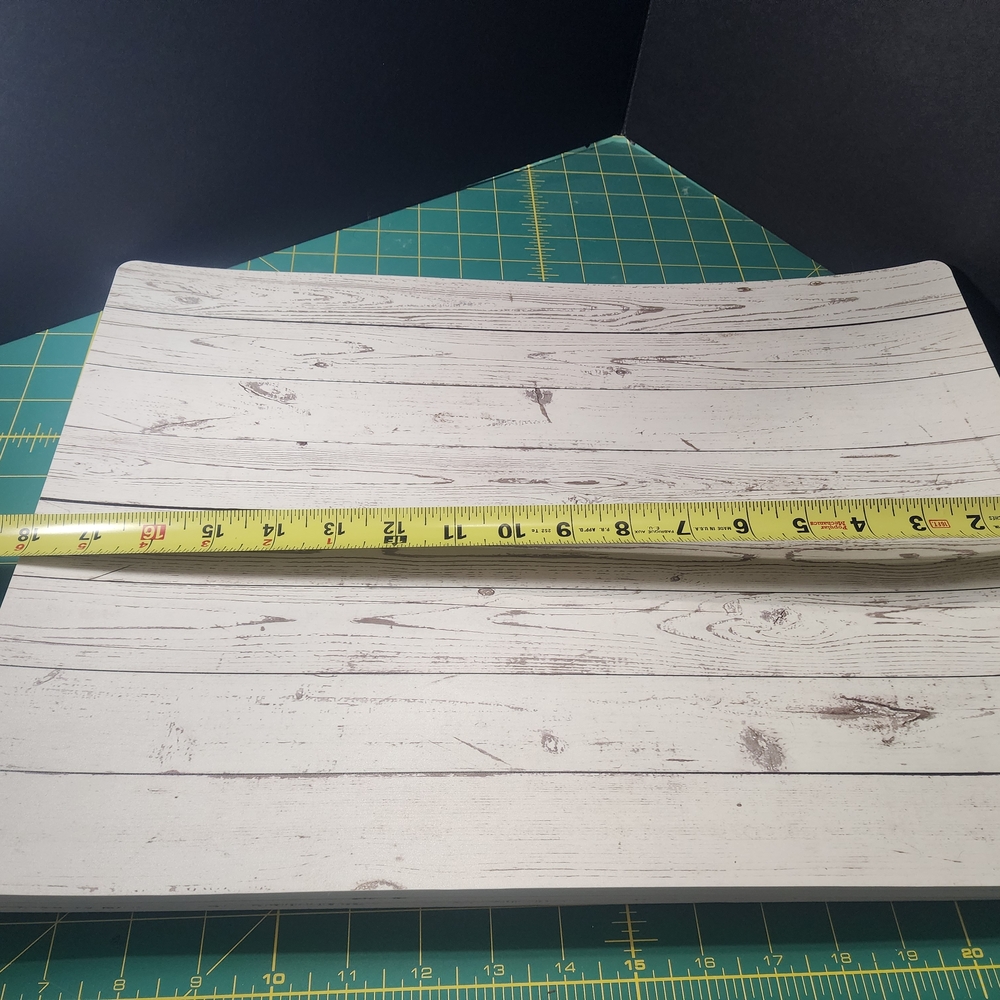 Rustic White Shiplap  Wood-Style Placemat (Set Of 8) 18x13